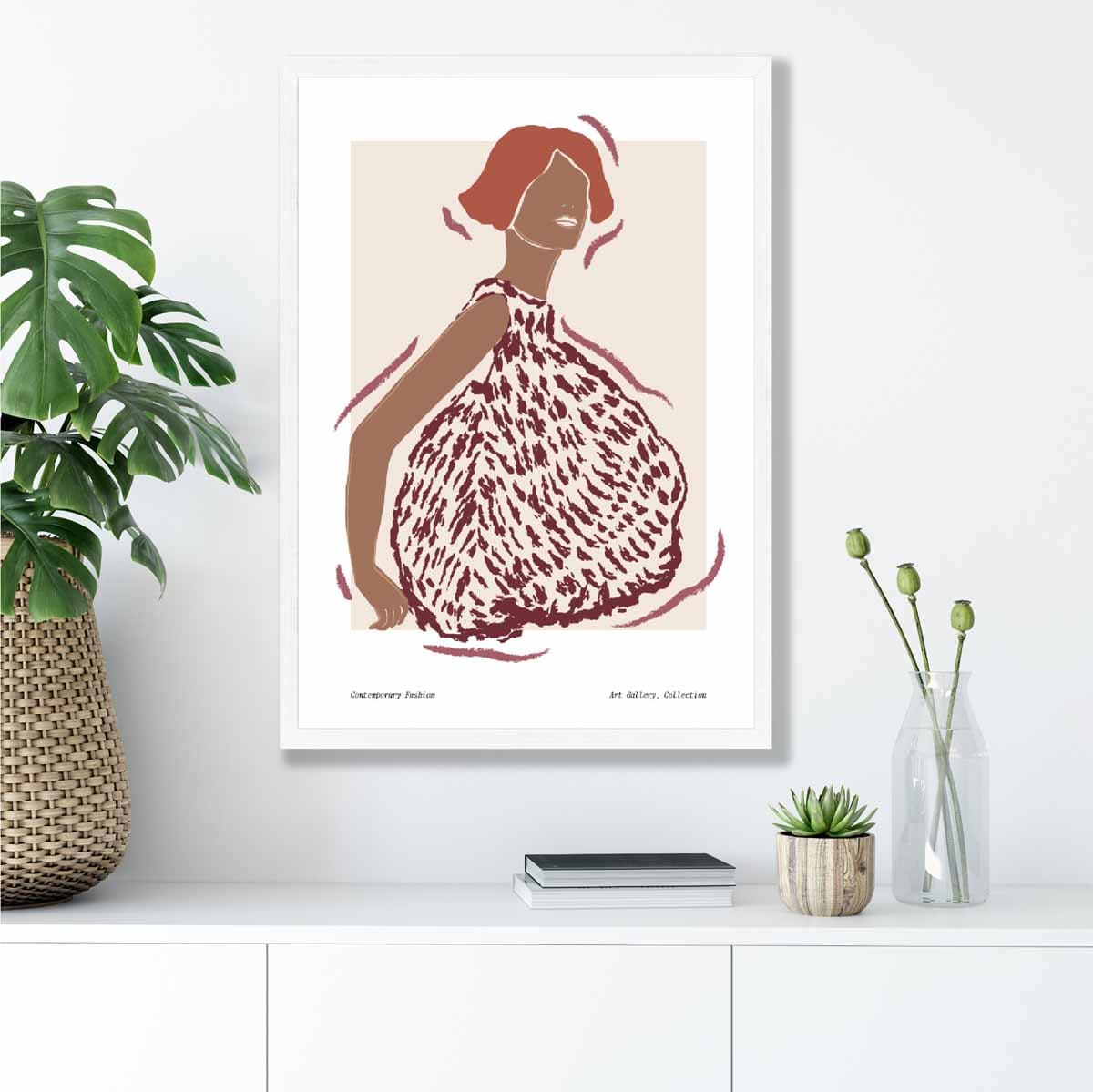 Zeitgenössisches Mode-Skizzenposter für Frauen Nr. 1
