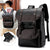 Vintage Stil Leder Rucksack Brehn