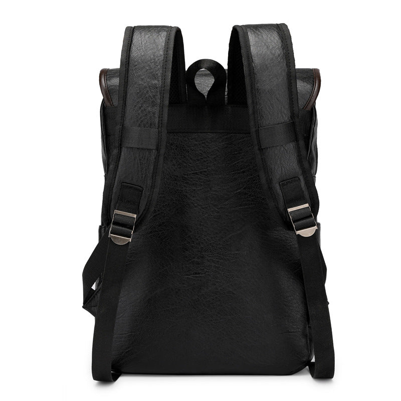 Vintage Stil Leder Rucksack Brehn