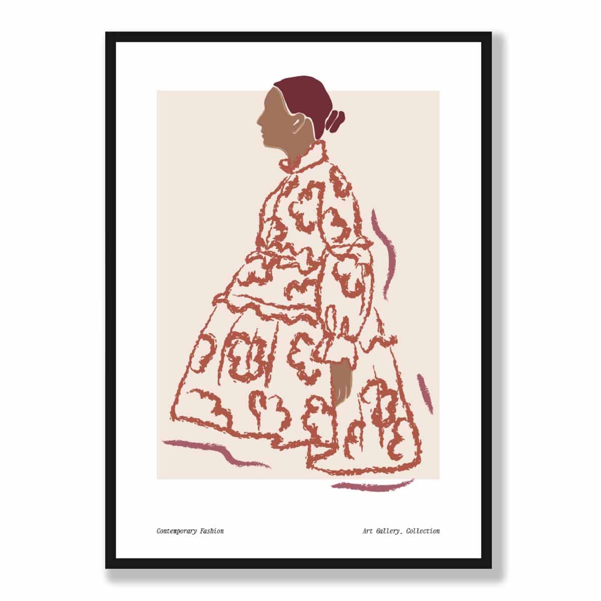 Zeitgenössisches Mode-Skizzenposter für Frauen Nr. 3
