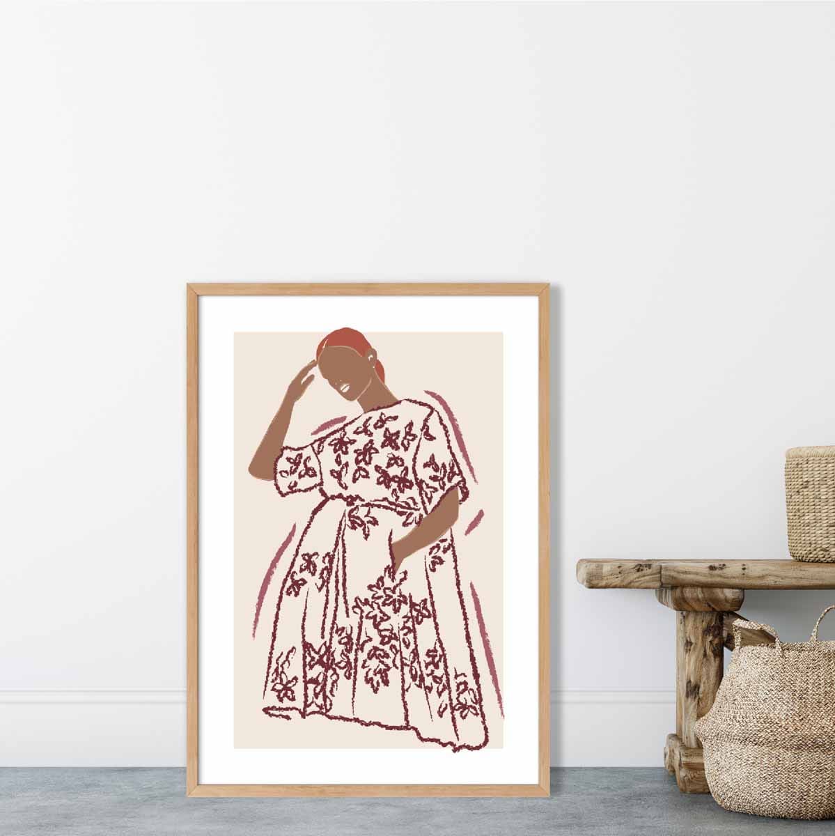 Zeitgenössisches Mode-Skizzenposter für Frauen Nr. 4