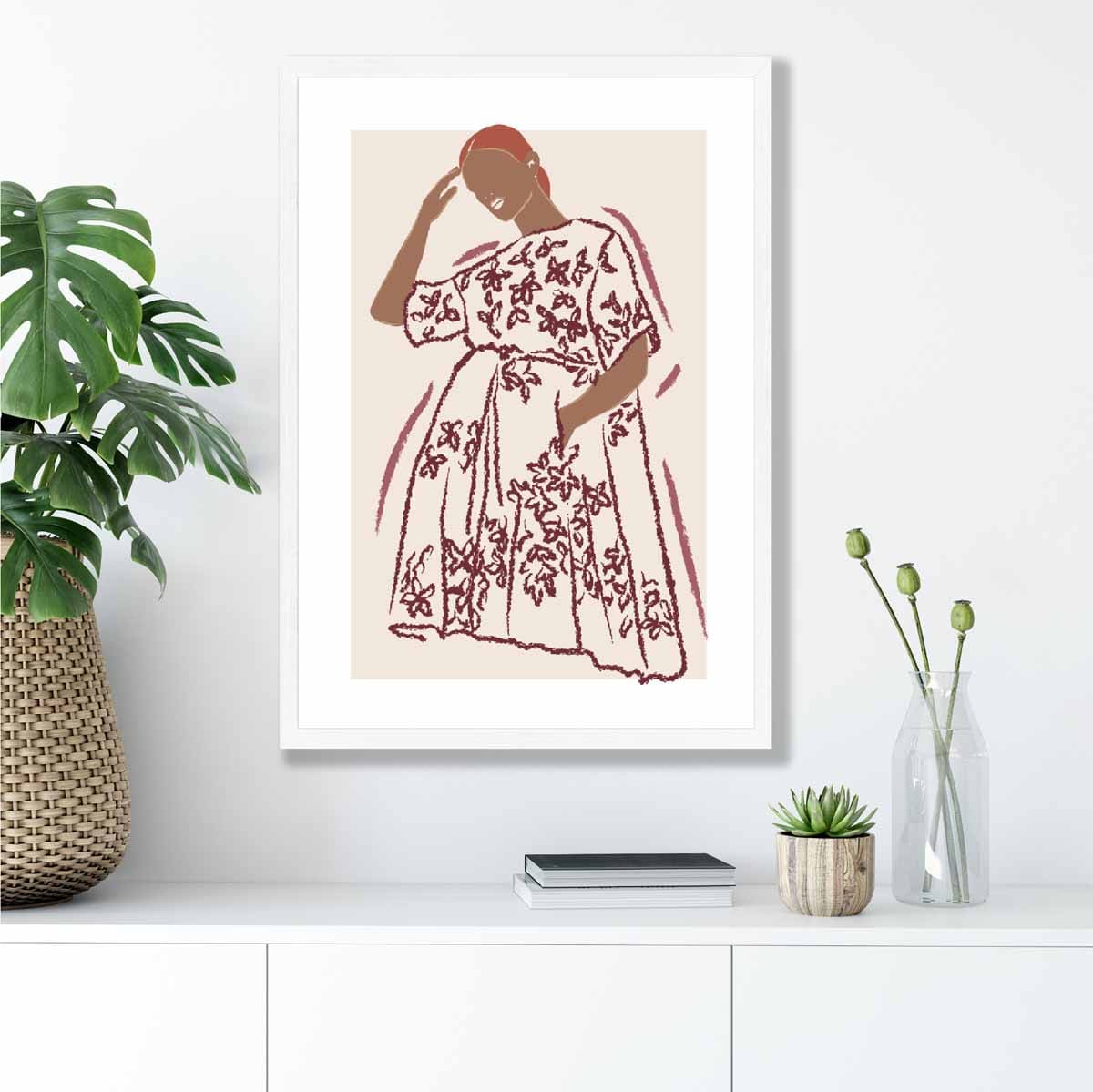 Zeitgenössisches Mode-Skizzenposter für Frauen Nr. 4