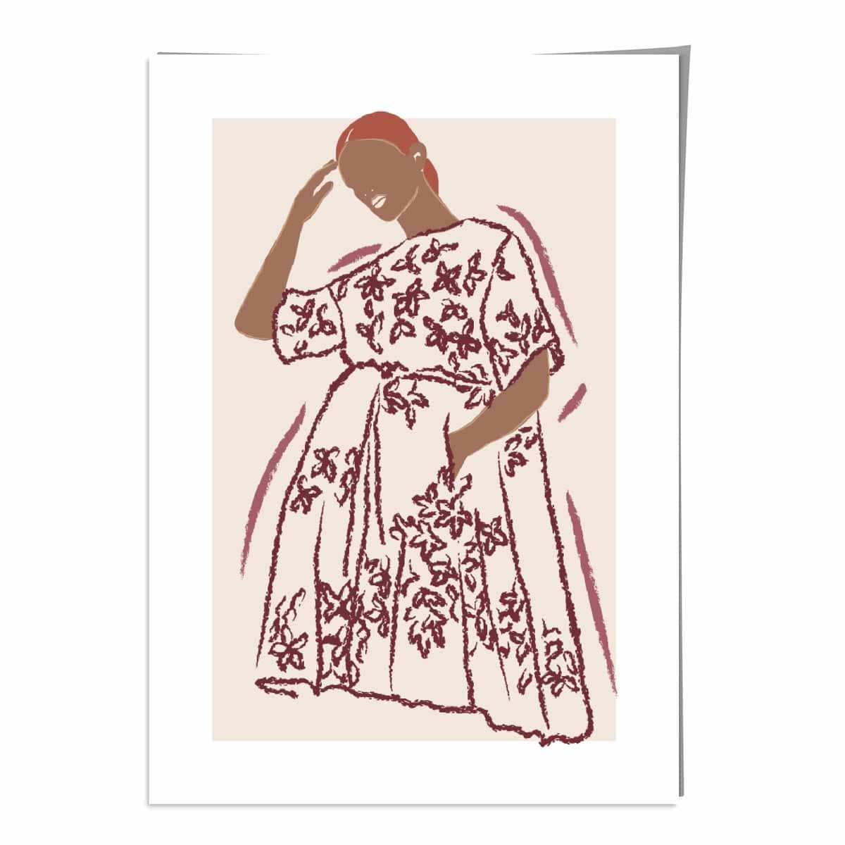 Zeitgenössisches Mode-Skizzenposter für Frauen Nr. 4