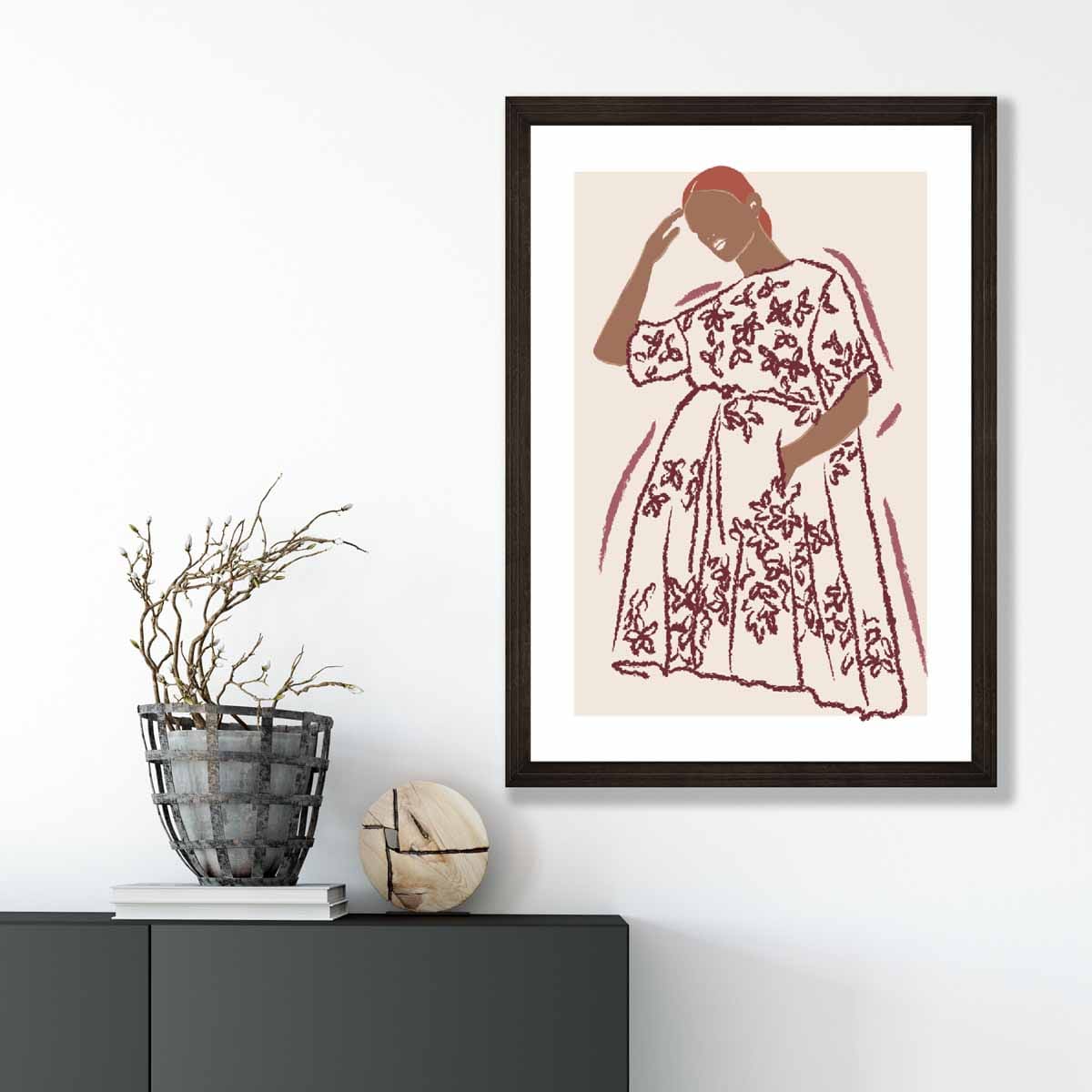 Zeitgenössisches Mode-Skizzenposter für Frauen Nr. 4