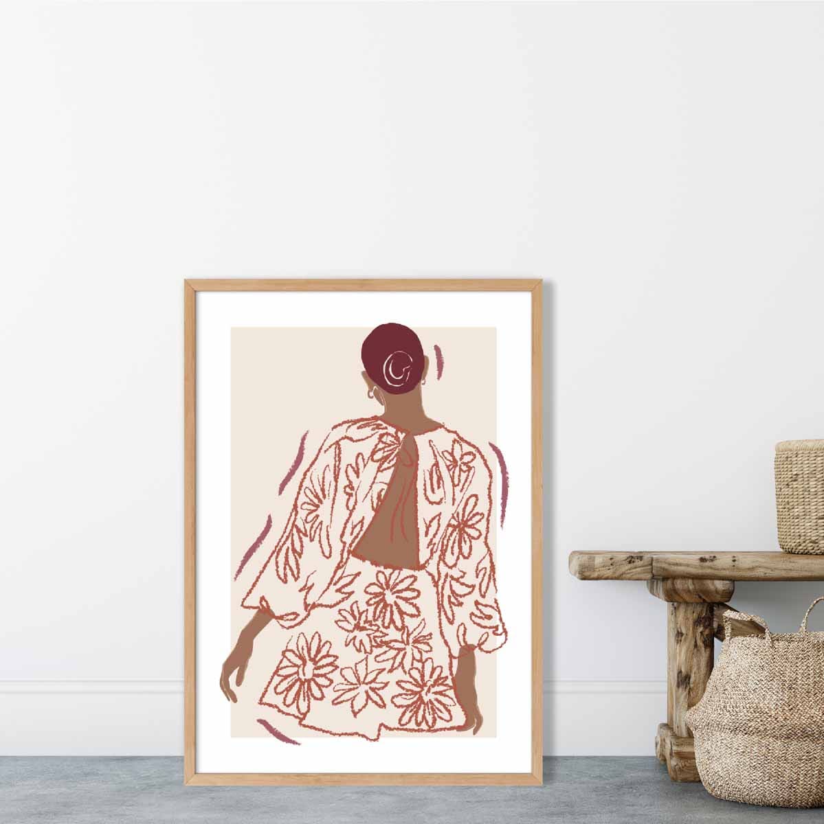 Zeitgenössisches Mode-Skizzenposter für Frauen Nr. 5