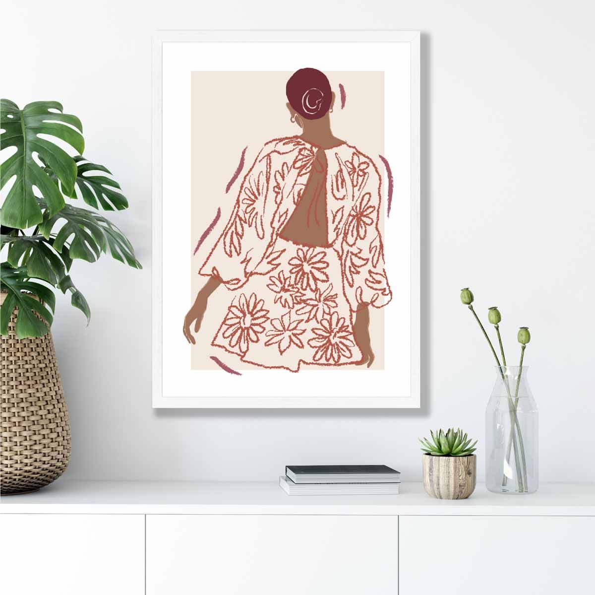 Zeitgenössisches Mode-Skizzenposter für Frauen Nr. 5