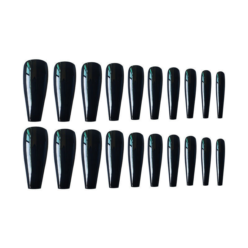 Glänzendes Langes Coffin Press-On Nails Set
