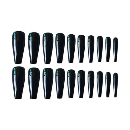 Glänzendes Langes Coffin Press-On Nails Set