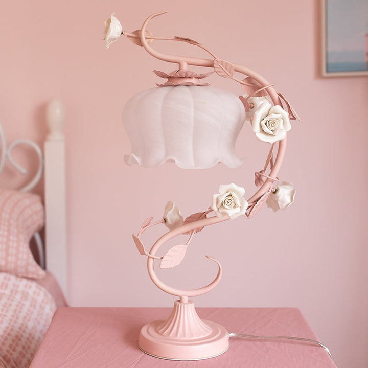 Rose Tischlampe Glas Brehnumen Design Nachtlicht | Brehn