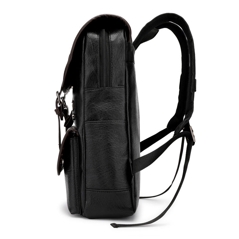 Vintage Stil Leder Rucksack Brehn