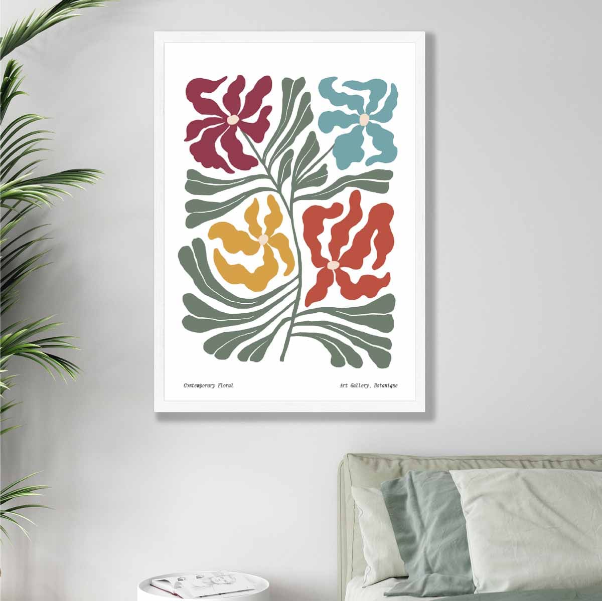 Zeitgenössisches Boho-Blumenposter Nr. 1 Botanisch