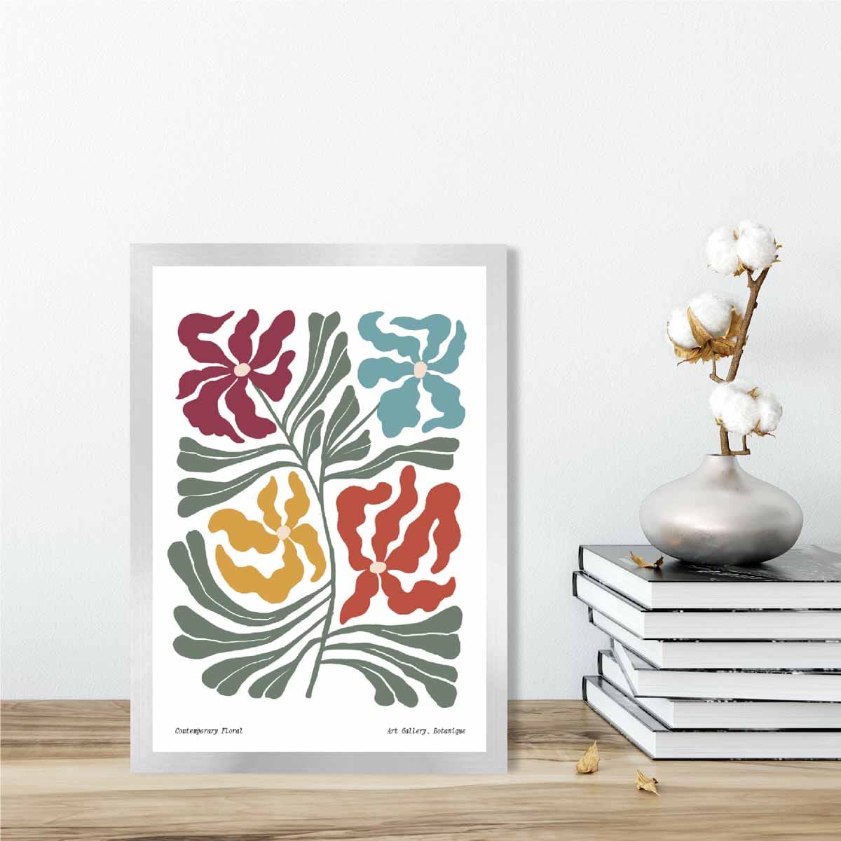 Zeitgenössisches Boho-Blumenposter Nr. 1 Botanisch