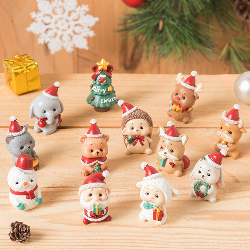 Brehn | Handgefertigte Tier-Weihnachtsmann-Ornamente