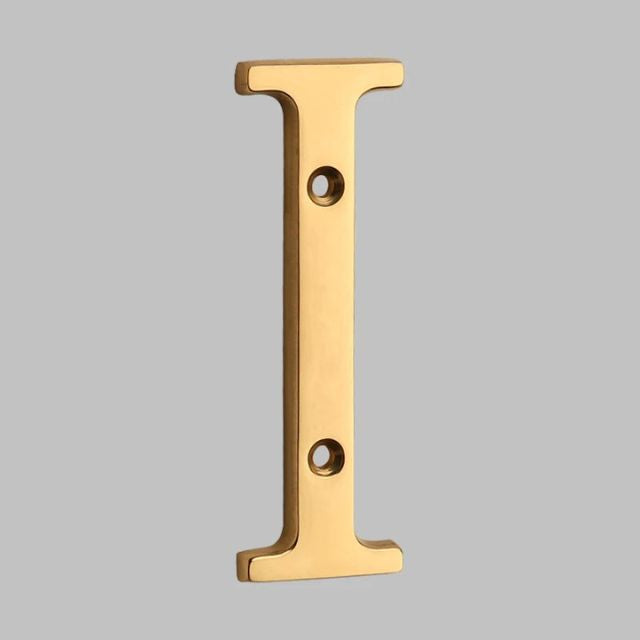Traditional house door numbers made of solid brass