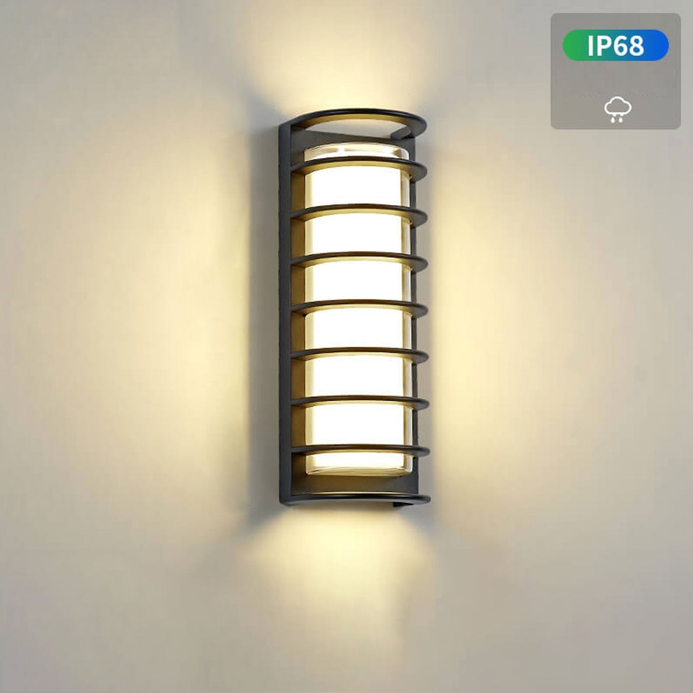 Moderne Outdoor-Säule Wetterfeste LED Garten Wand Sconce Lampe | Brehn