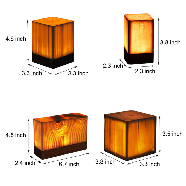 Drahtlose LED-Tischlampe mit Touch-Steuerung | Wiederaufladbarer Akku | Holzmaserung Design | Einstellbare Helligkeit | Brehn