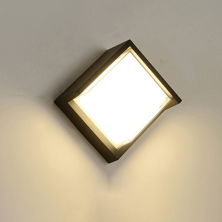 Moderne kreative Geometrie Aluminium Außen wasserdichte LED Wandleuchte Lampe | Brehn