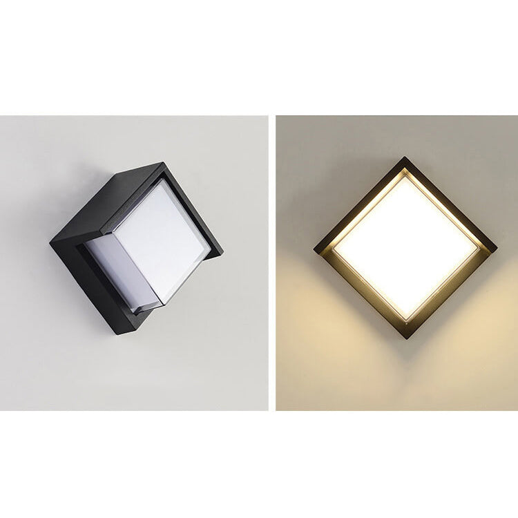Moderne kreative Geometrie Aluminium Außen wasserdichte LED Wandleuchte Lampe | Brehn