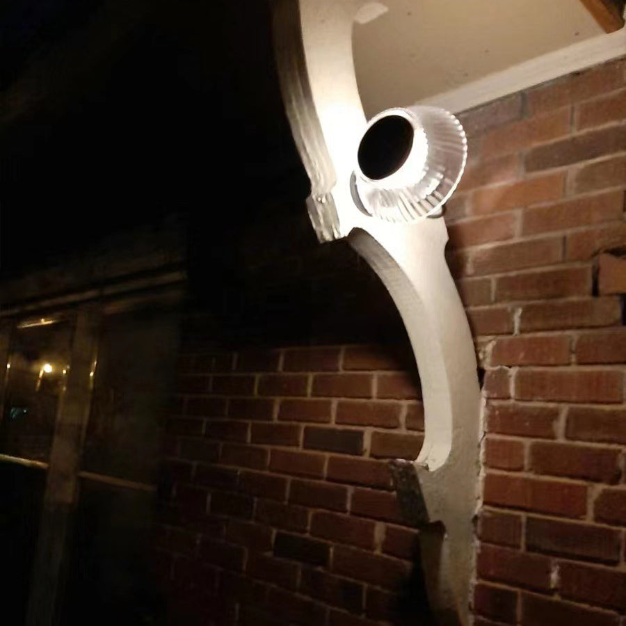 Zeitgenössische Retro Solar Eisenlegierung Kunststoff LED Wasserdichte Wand Sconces Lampe für Außenbereich | Brehn