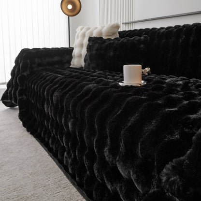 Luxe Ripple Faux Fur Sofa Cover - Modern, Stylisch & Langlebig Sofa Schutz | Brehn