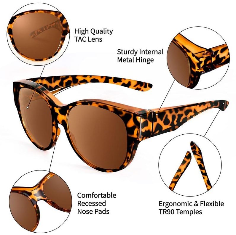 Übergroße Cat-Eye-Sonnenbrille UV400 Polarisiert | Brehn