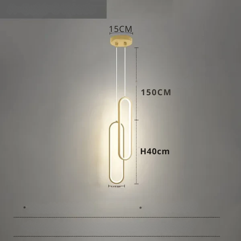 Moderne minimalistische LED Pendelleuchte – Schlanke Design Lampe für Schlafzimmer und Wohnzimmer | Brehn