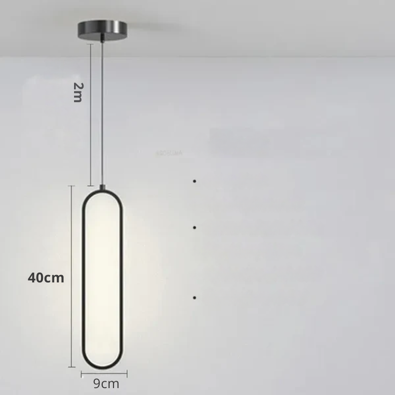 Moderne minimalistische LED Pendelleuchte – Schlanke Design Lampe für Schlafzimmer und Wohnzimmer | Brehn