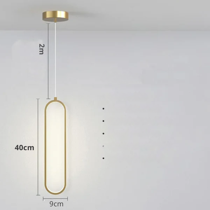 Moderne minimalistische LED Pendelleuchte – Schlanke Design Lampe für Schlafzimmer und Wohnzimmer | Brehn