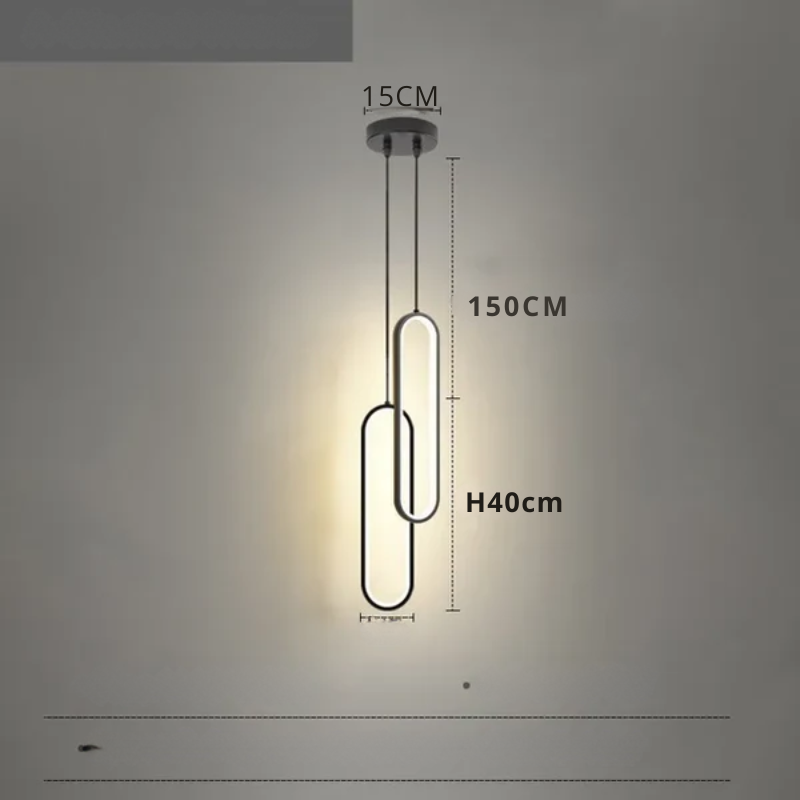 Moderne minimalistische LED Pendelleuchte – Schlanke Design Lampe für Schlafzimmer und Wohnzimmer | Brehn