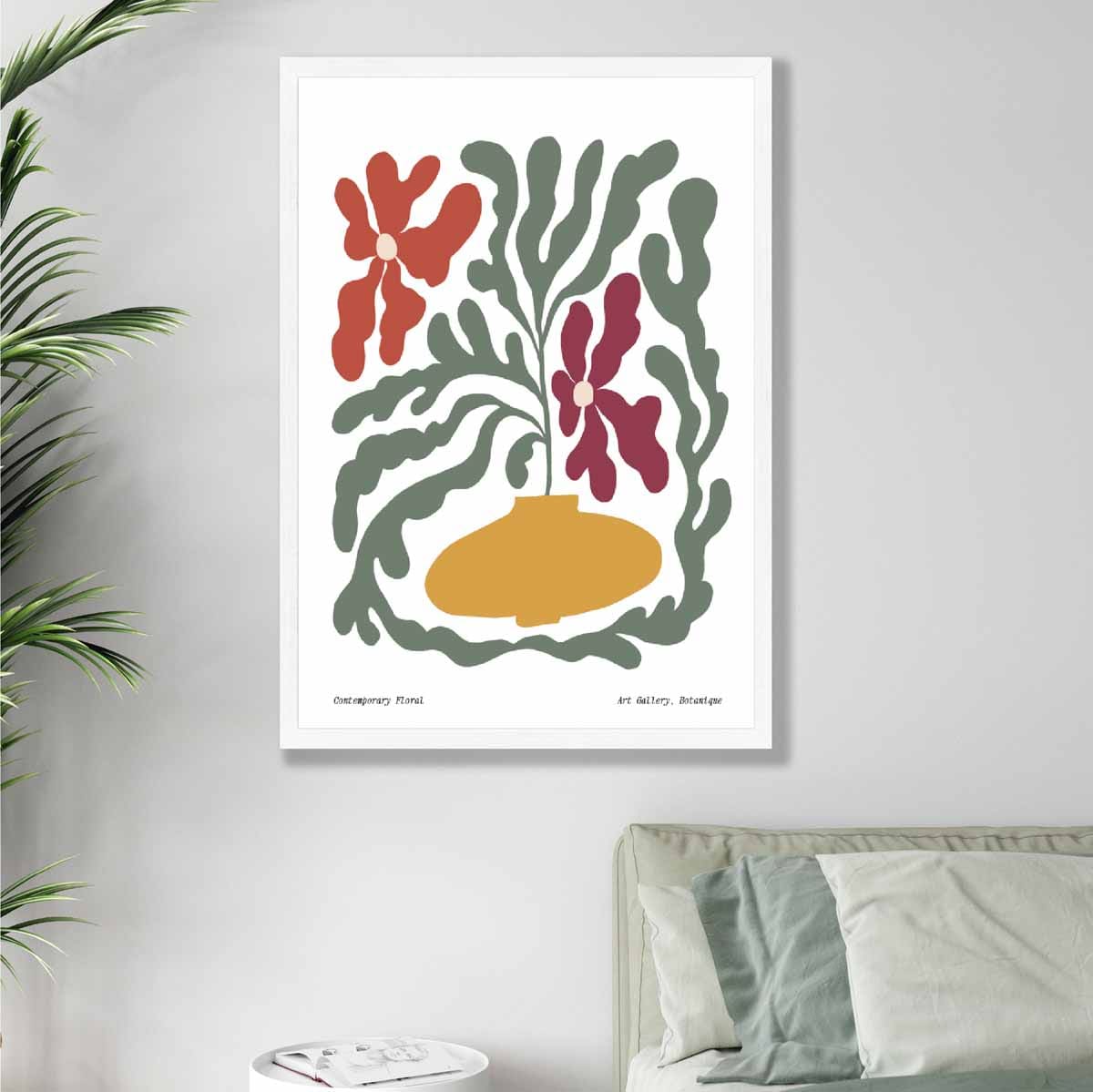 Zeitgenössisches Boho-Blumenposter Nr. 2 Botanisch