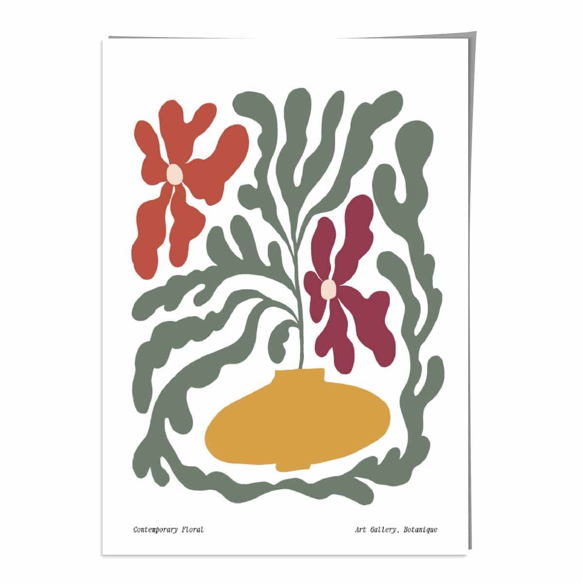 Zeitgenössisches Boho-Blumenposter Nr. 2 Botanisch