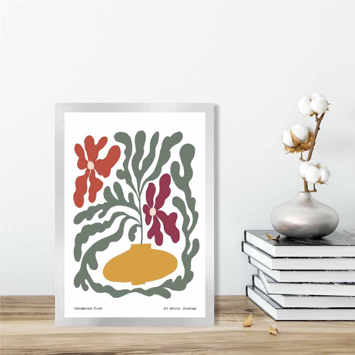 Zeitgenössisches Boho-Blumenposter Nr. 2 Botanisch