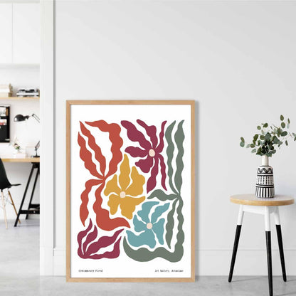 Zeitgenössisches Boho-Blumenposter Nr. 3 Botanik