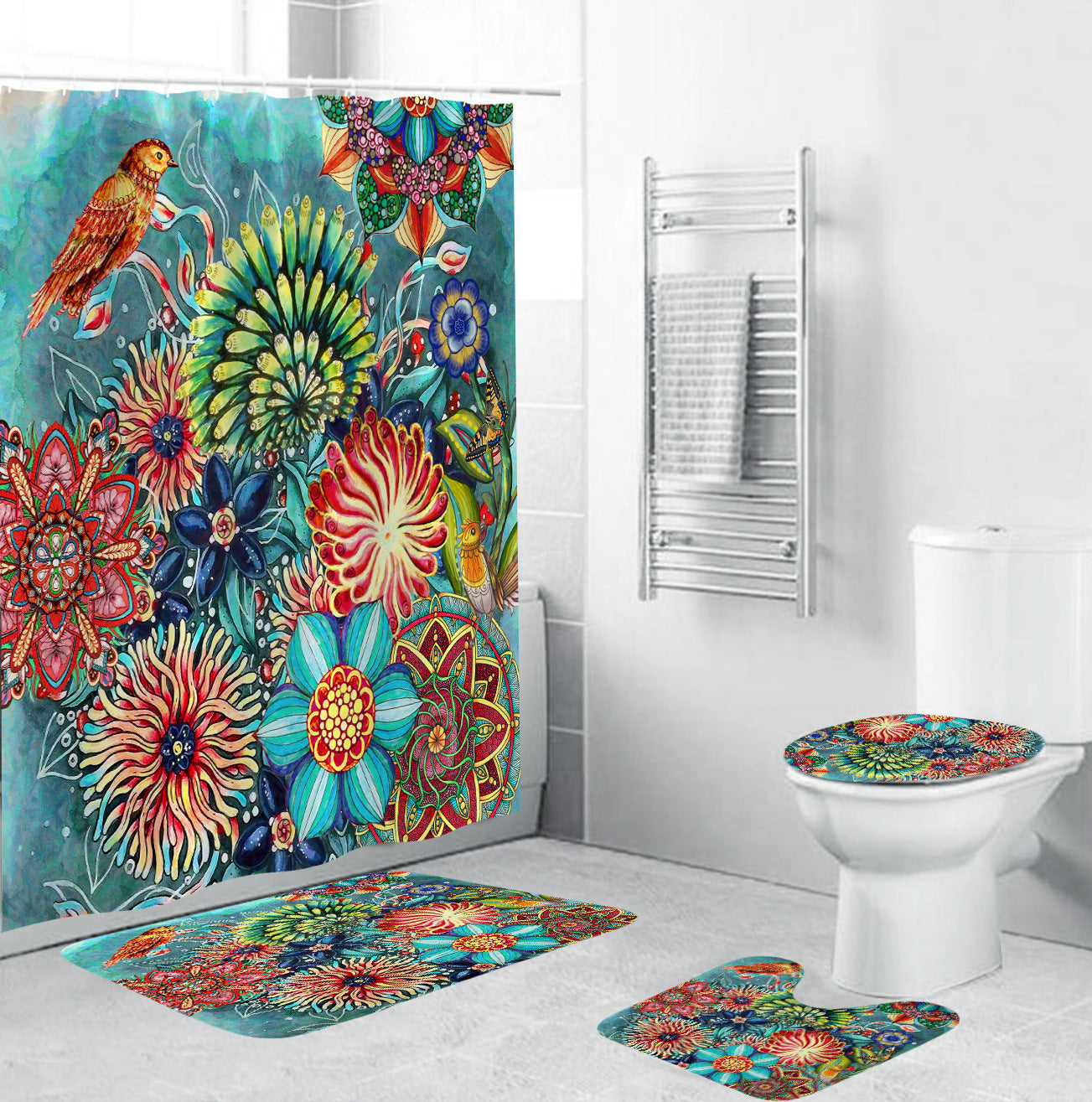 Künstlerisches Florales Bad Dekor Set Brehn