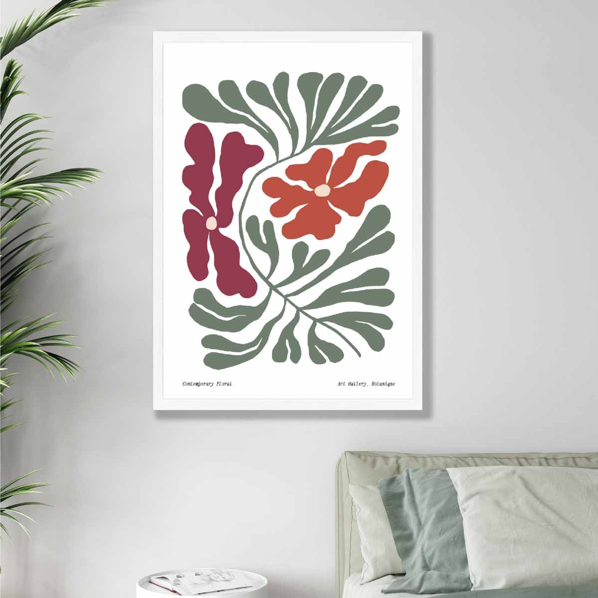 Zeitgenössisches Boho-Blumenposter Nr. 4 Botanisch