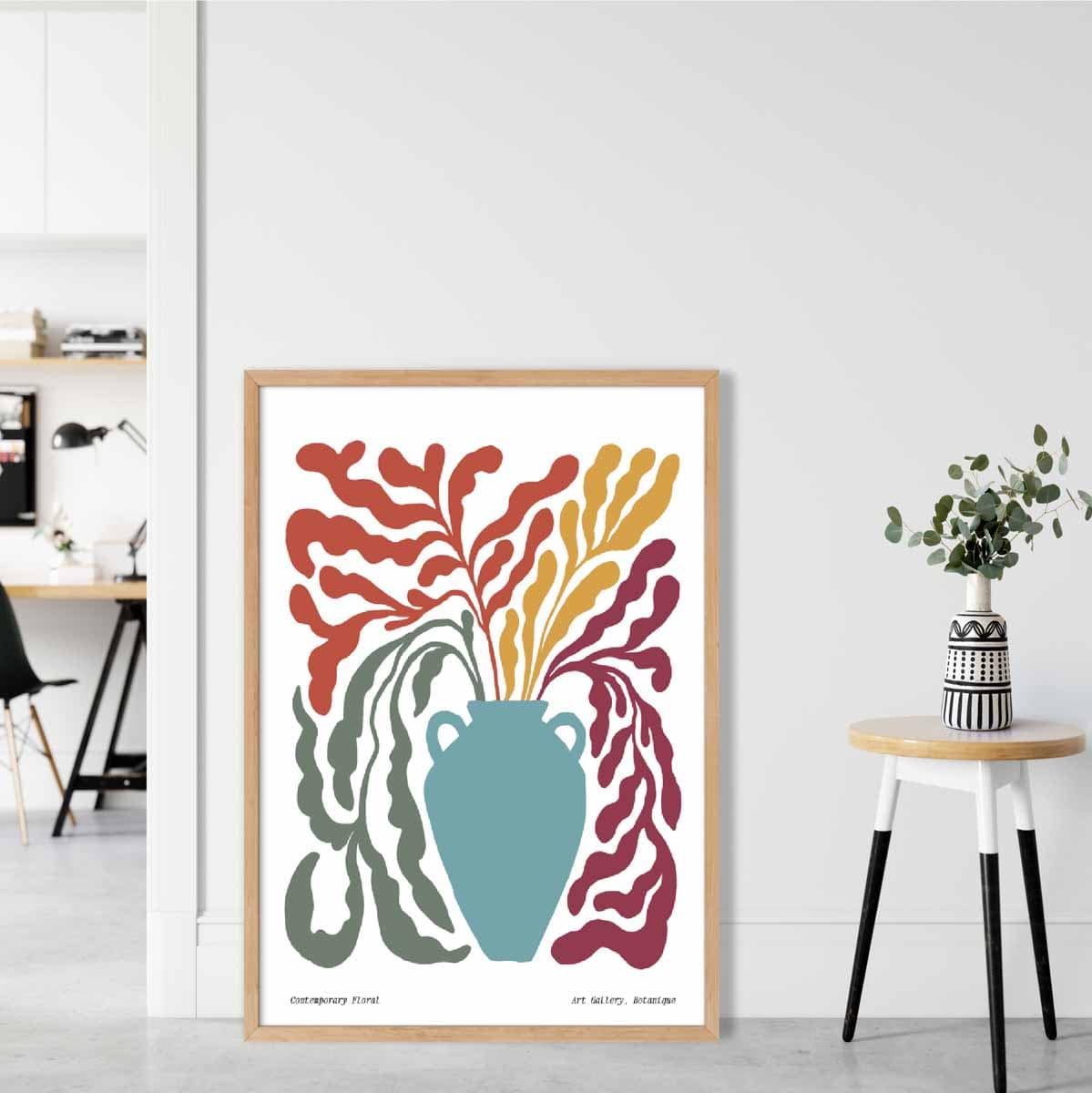 Zeitgenössisches Boho-Blumenposter Nr. 5 Botanik