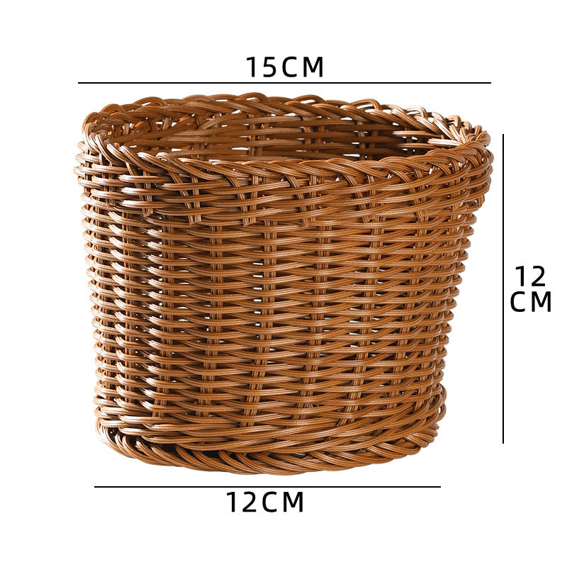 Unisex Runde Aufbewahrungsschale aus geflochtenem Material Brehn