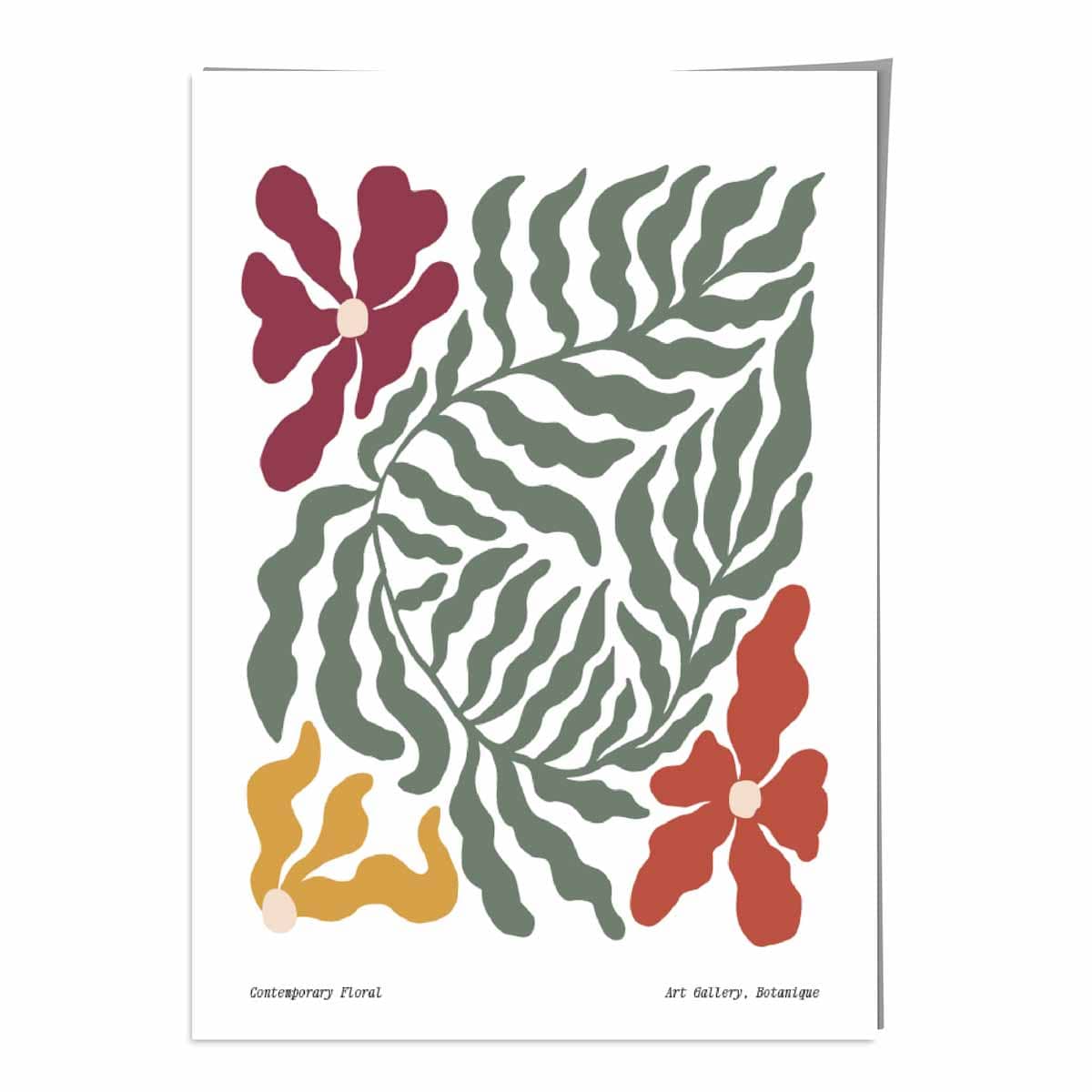 Zeitgenössisches Boho-Blumenposter Nr. 6 Botanisch