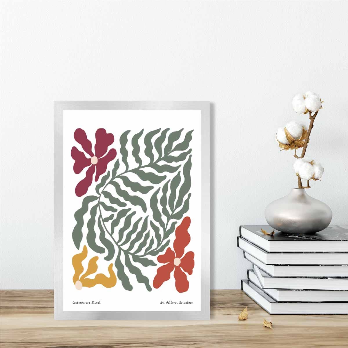 Zeitgenössisches Boho-Blumenposter Nr. 6 Botanisch