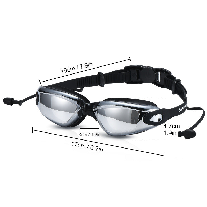 Schwimmset mit Komfort-Schwimmbrille und Trendiger Schwimmhaube Brehn