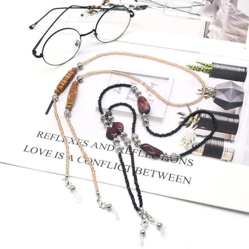 Elegante Perlen Brillenhalter Kette Brehn