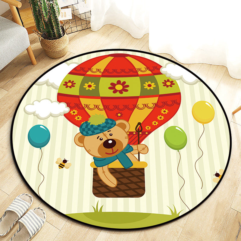 Brehn | Kawaii Princess Teppich Mehrfarbig Märchen Teppich Haustierfreundlich Fleckenresistent Rutschfester Rücken Teppich für Kinderzimmer