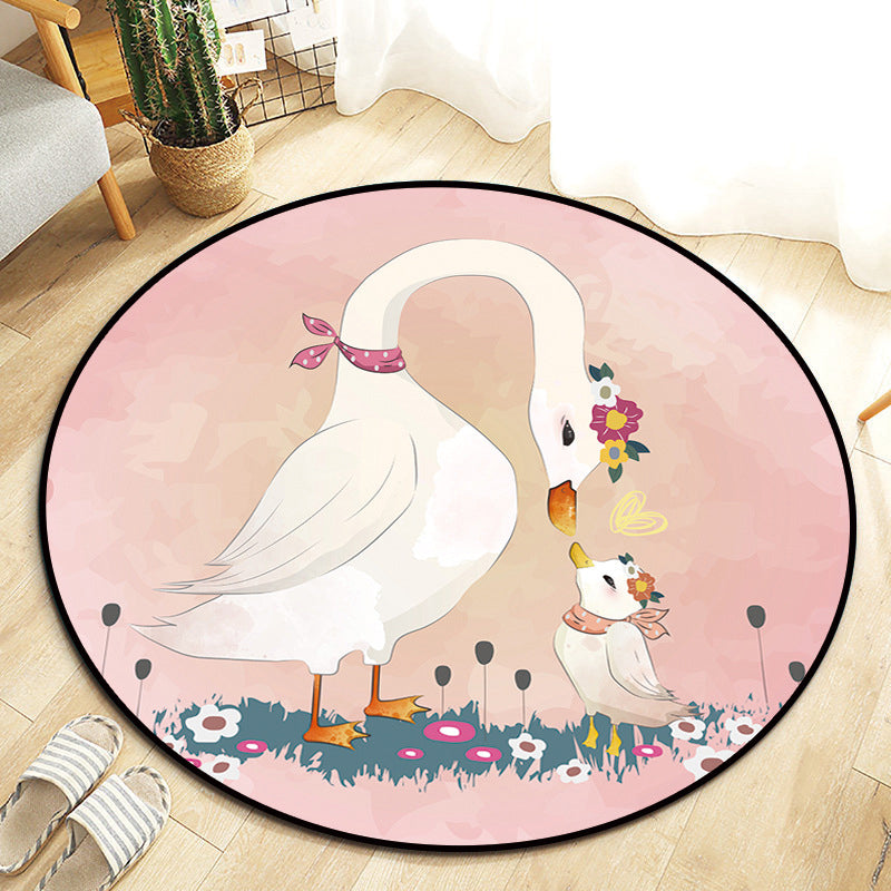 Brehn | Kawaii Princess Teppich Mehrfarbig Märchen Teppich Haustierfreundlich Fleckenresistent Rutschfester Rücken Teppich für Kinderzimmer