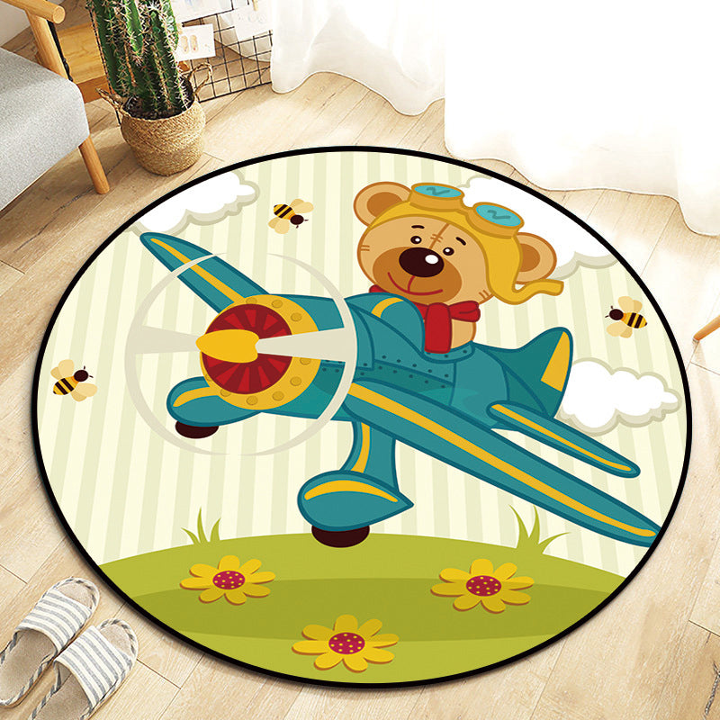 Brehn | Kawaii Princess Teppich Mehrfarbig Märchen Teppich Haustierfreundlich Fleckenresistent Rutschfester Rücken Teppich für Kinderzimmer