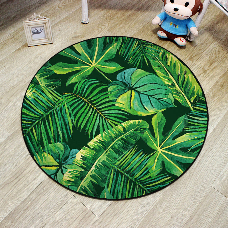 Brehn | Mehrfarbiger Prinzessinnen-Teppich Polyester Botanicals Tierteppich Rutschfeste Rückseite Maschinenwaschbar Haustierfreundlicher Teppich für das Kinderzimmer
