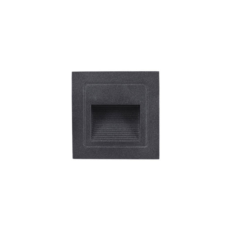Aluminium viereckige eingelassene Wandlampe minimalistisch schwarze LED Fußlicht für Treppen | Brehn