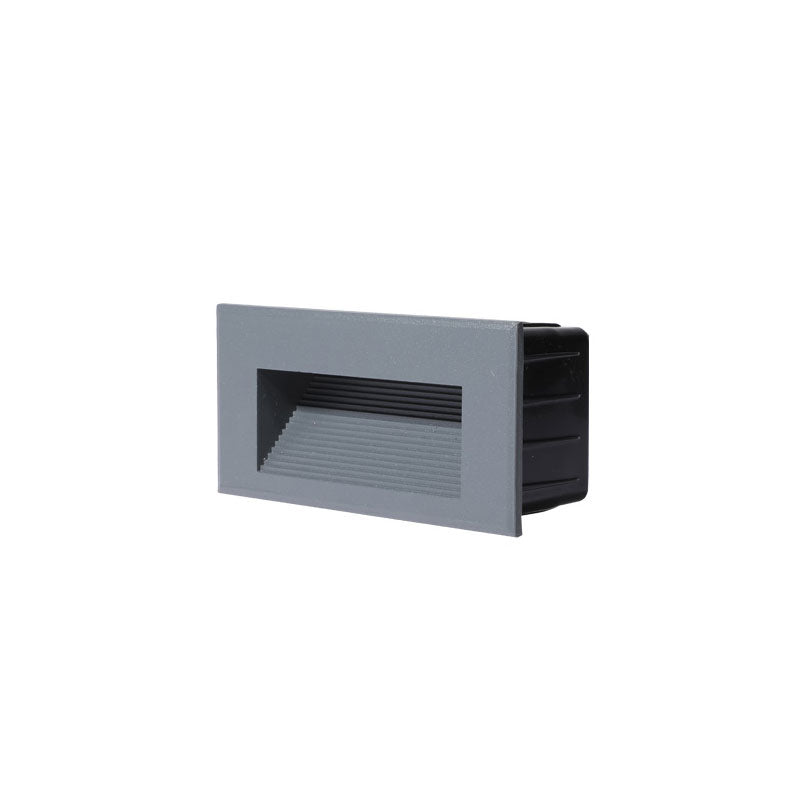 Aluminium viereckige eingelassene Wandlampe minimalistisch schwarze LED Fußlicht für Treppen | Brehn