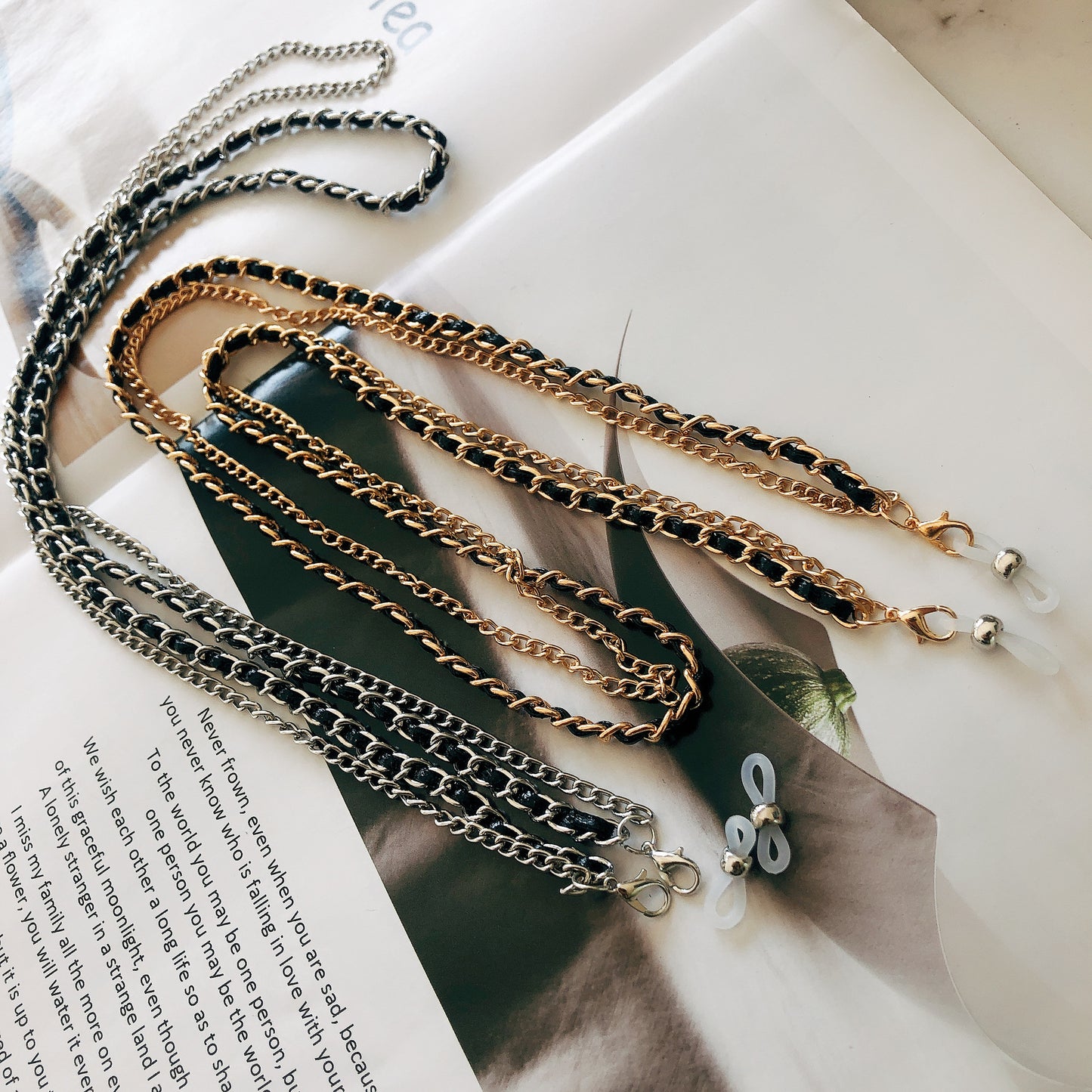 Stylische Ketten-Brillenhalter Brehn