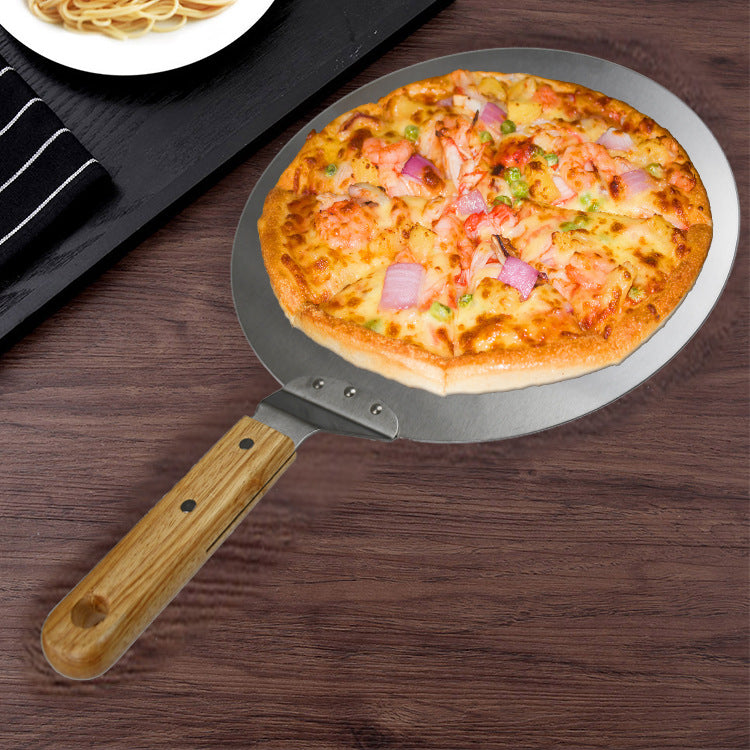 Professionelles Pizzabackset mit Edelstahl-Pellen, Schneider und Servierpalett Brehn