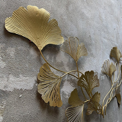 Dekorative Ginkgo Blatt Wand Skulptur Brehn